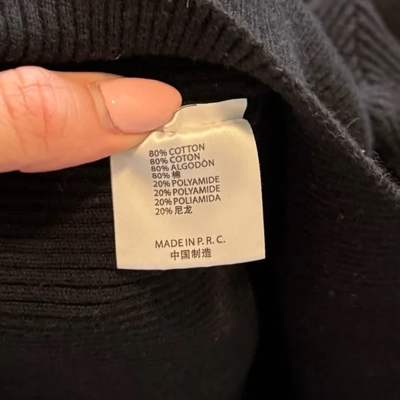 Brandy Melville Zip-Up Sweater Jacket Black, one size, EUC! - Picture 5 of 5